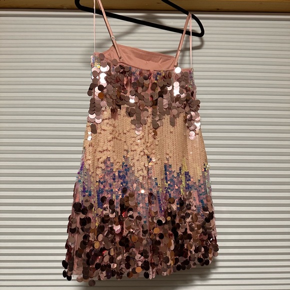 12th Tribe Emmy Pink Disco Sequin Mini Dress - Picture 7 of 8